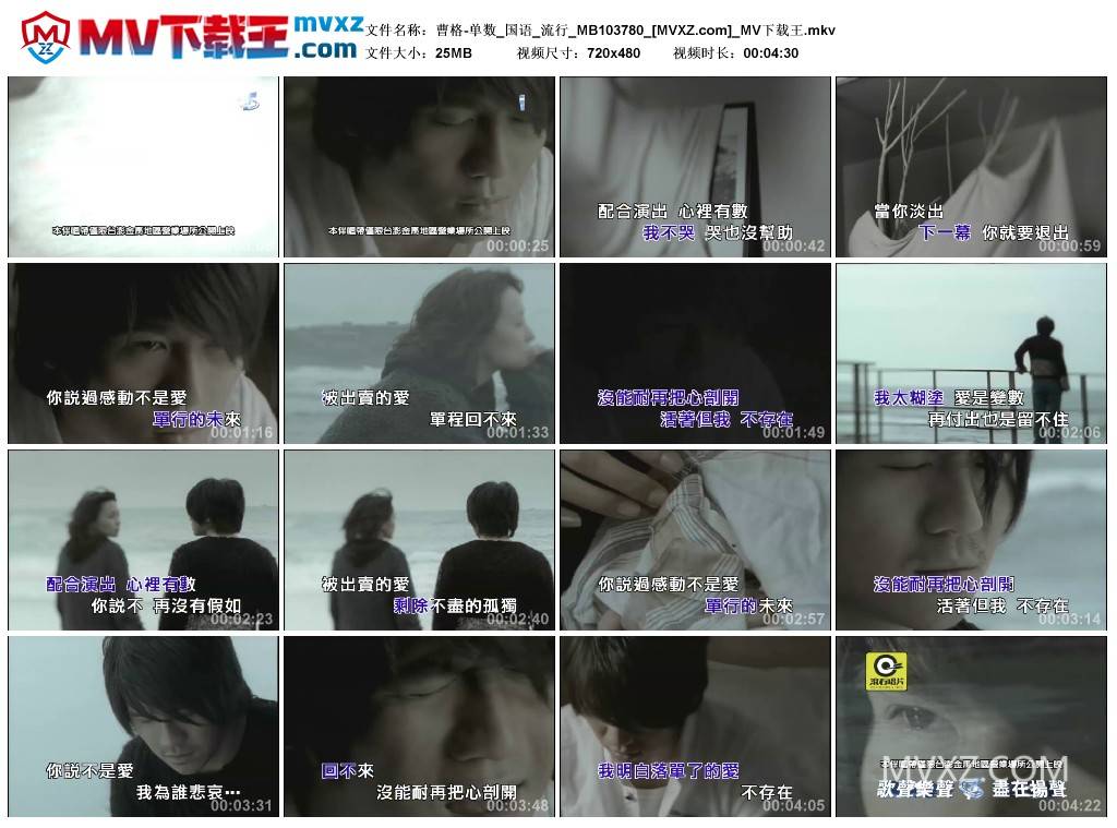 曹格-单数_国语_流行_MB103780